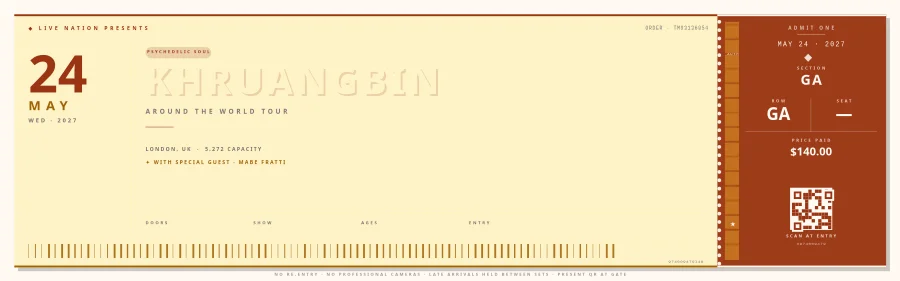 Concert Ticket Mockup Banner (Wide) #1778432754631