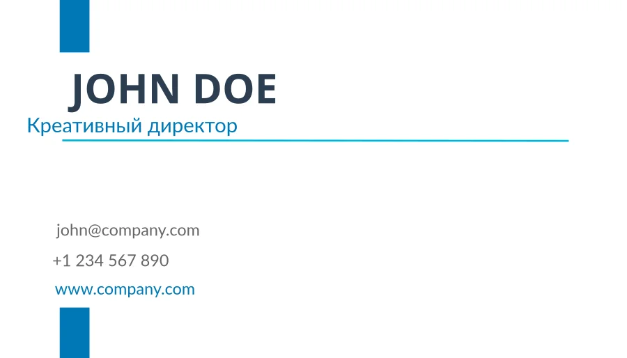 Минималистичная карточка Ocean