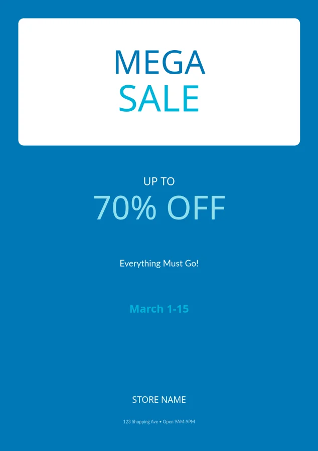Ocean Sale Flyer