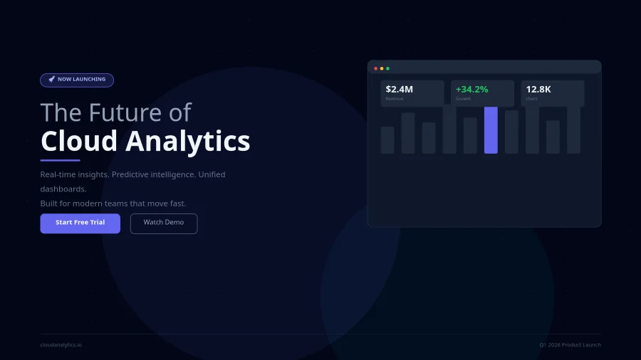 SaaS Product Launch — Presentation Slide