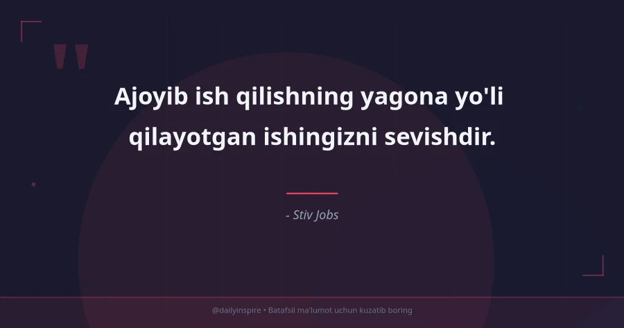 Ilhomlantiruvchi iqtibos — Facebook posti