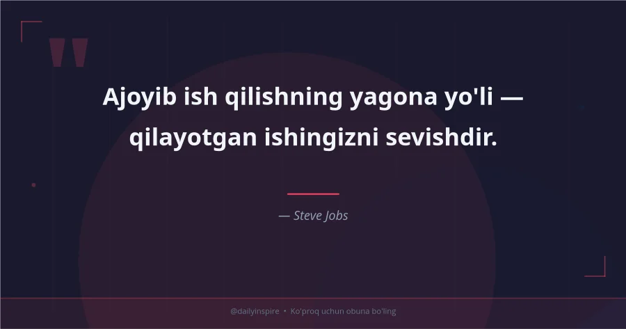 Ilhomlantiruvchi iqtibos — Facebook posti