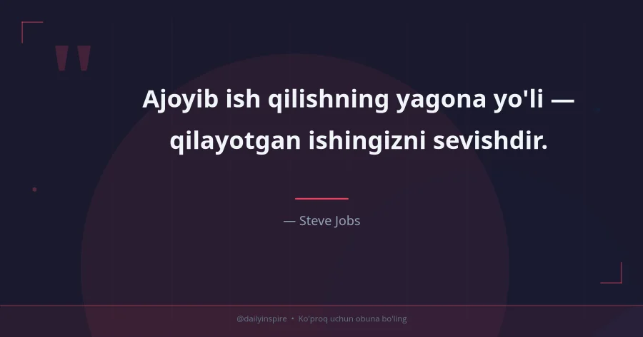 Ilhomlantiruvchi iqtibos — Facebook posti