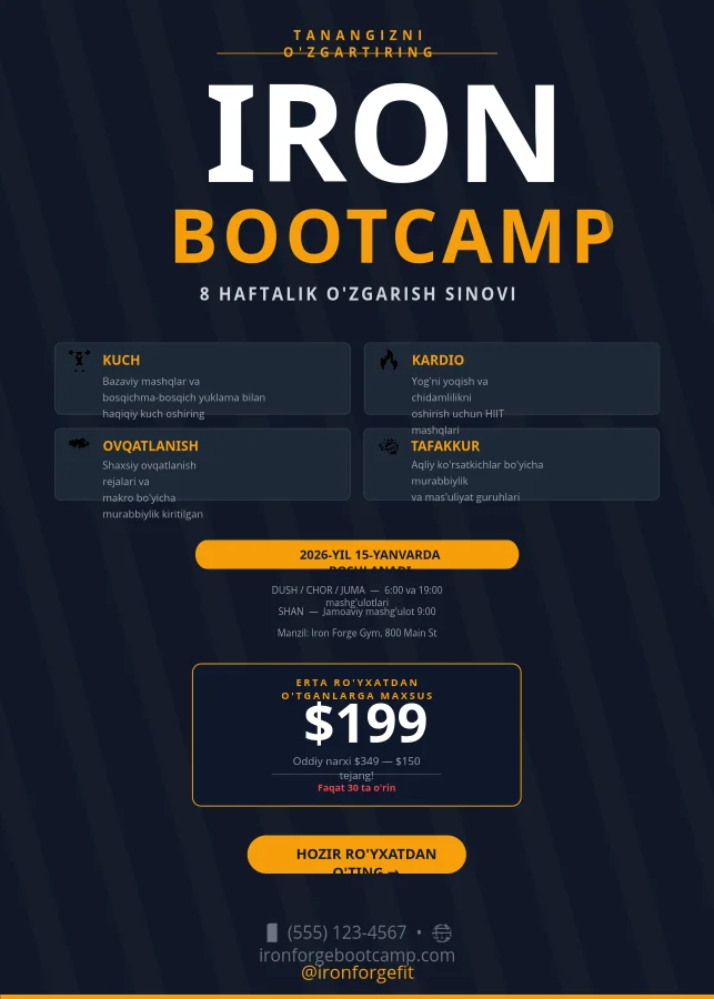 Iron Bootcamp — Fitnes flayeri