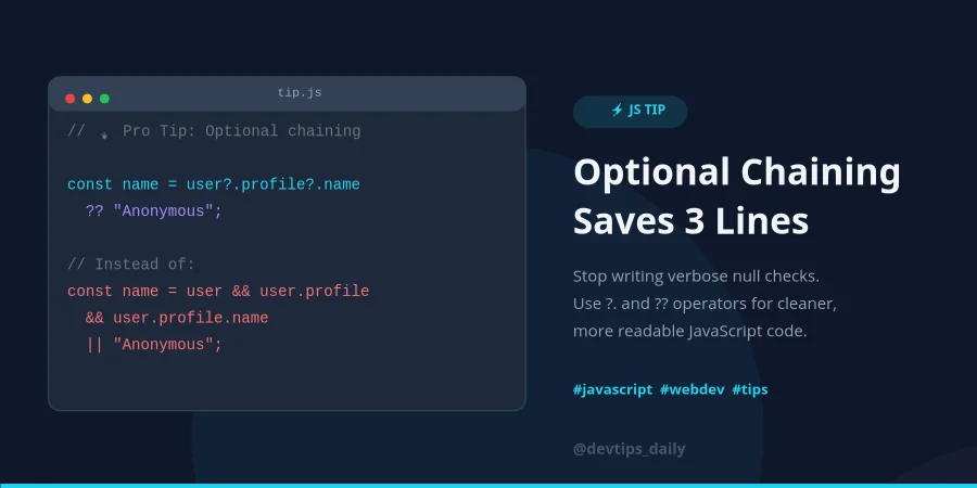 JavaScript Pro Tip — Twitter Card