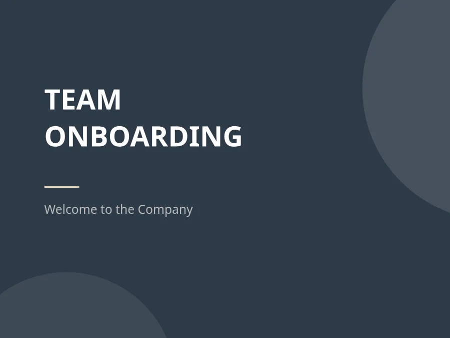 TEAM ONBOARDING Presentation (4:3)