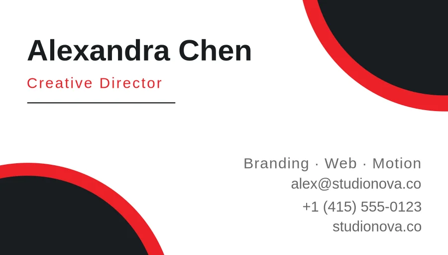 Creative Agency – Minimal Business Card