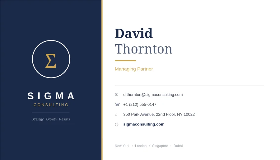 Swiss Corporate Business Card