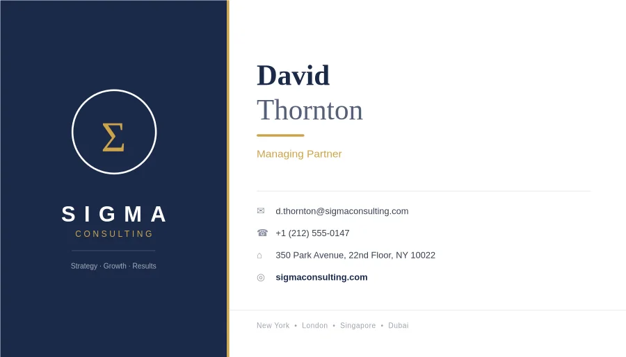 Swiss Corporate Business Card