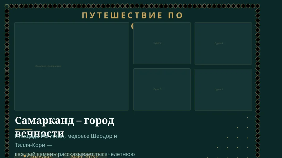 YouTube Обложка — Путешествие по Шёлковому Пути