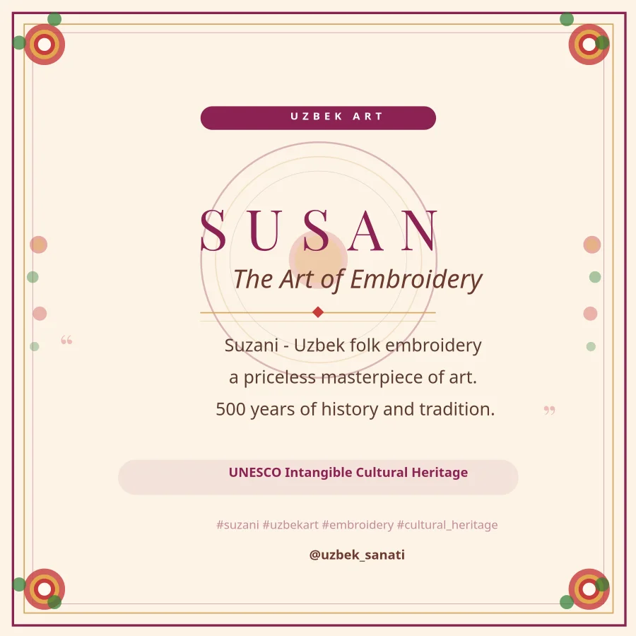 Uzbek Suzani Art Instagram Post