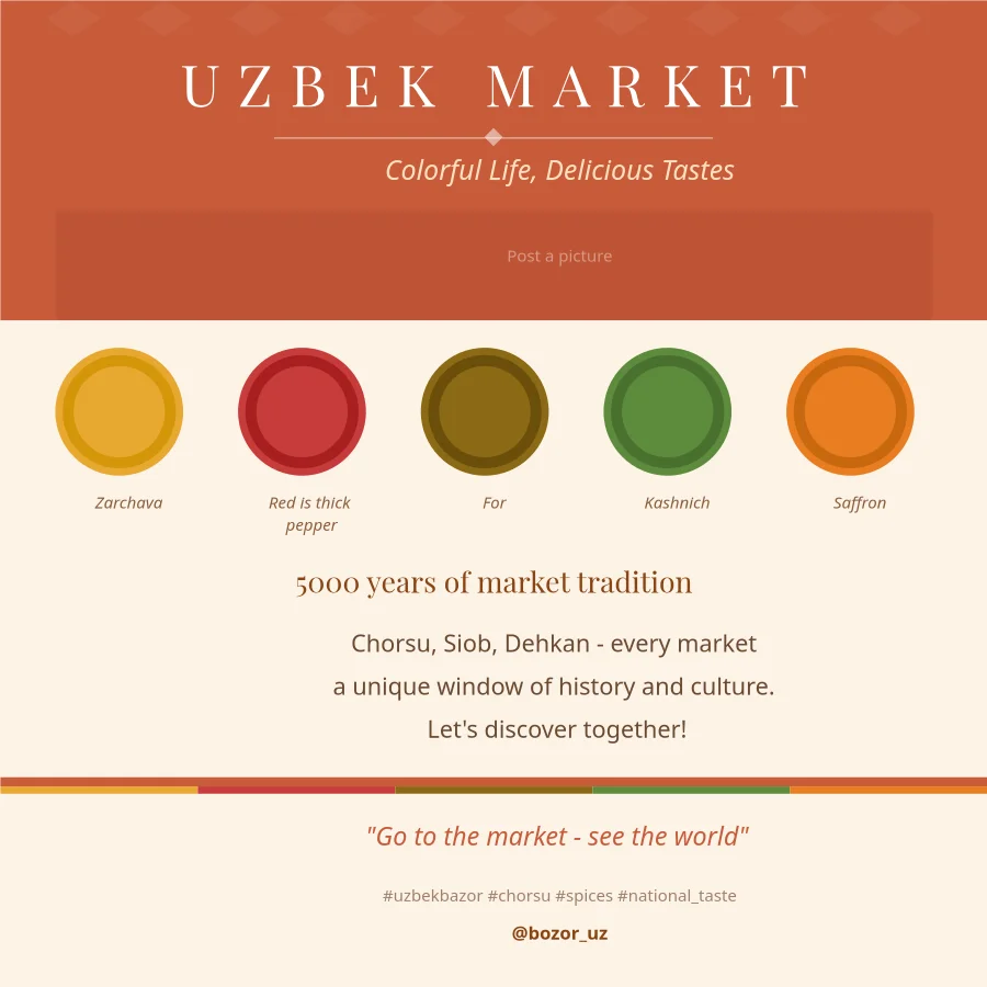 Uzbek Bazaar Art Instagram Post