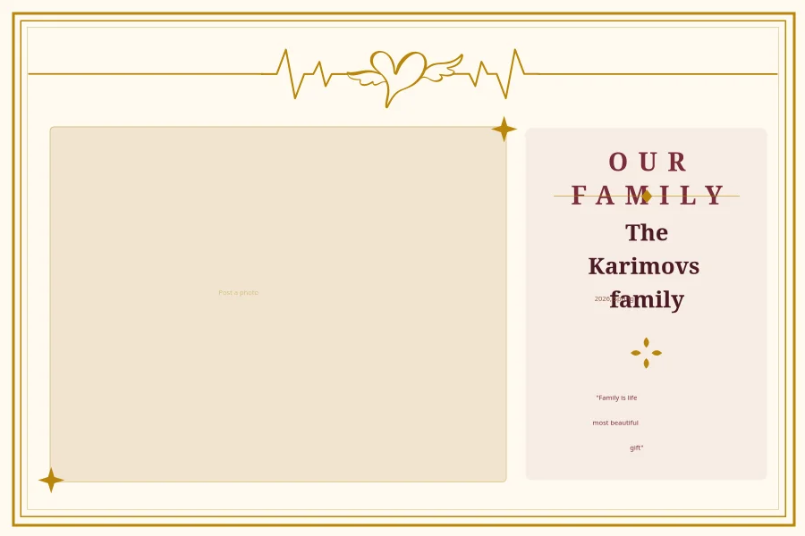 Uzbek Family Photo Frame
