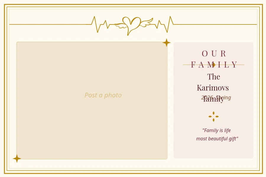 Uzbek Family Photo Frame
