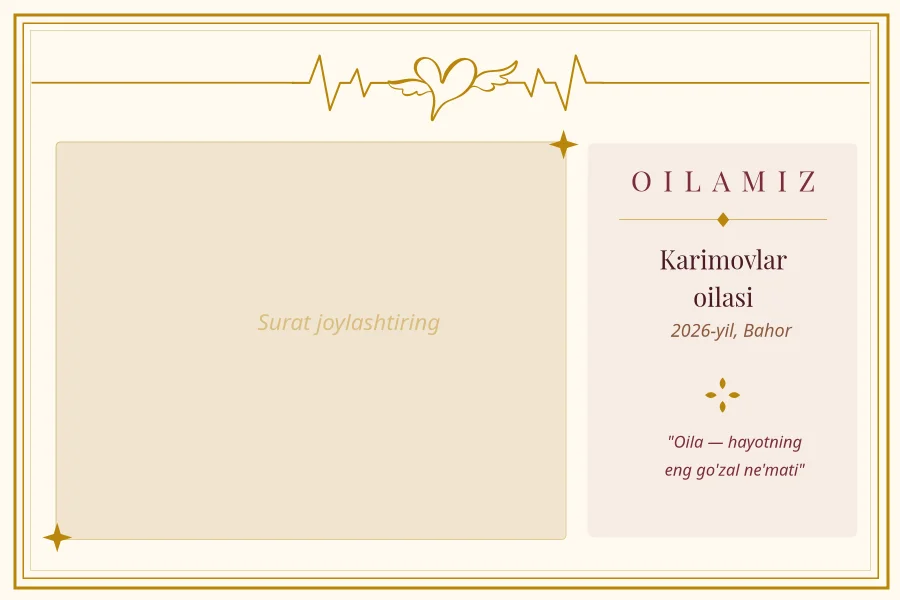 O'zbek Oilaviy Surat Ramkasi