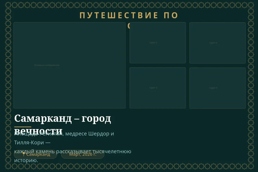 Узбекская Открытка — Память о Путешествии