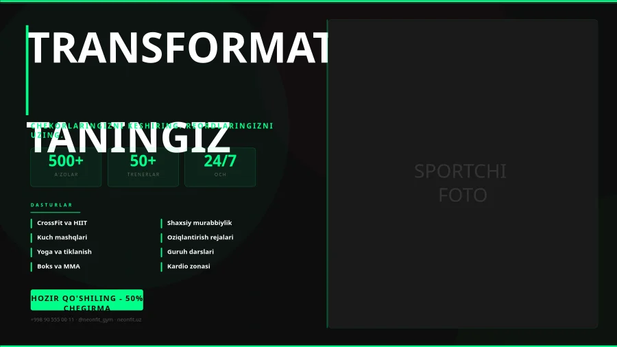 Neon Fitness Zal Posteri