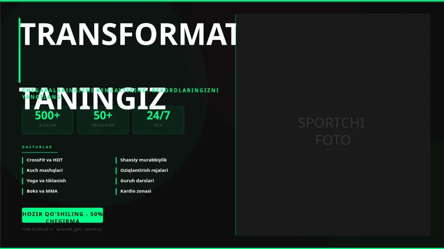 Neon Fitness Zal Posteri