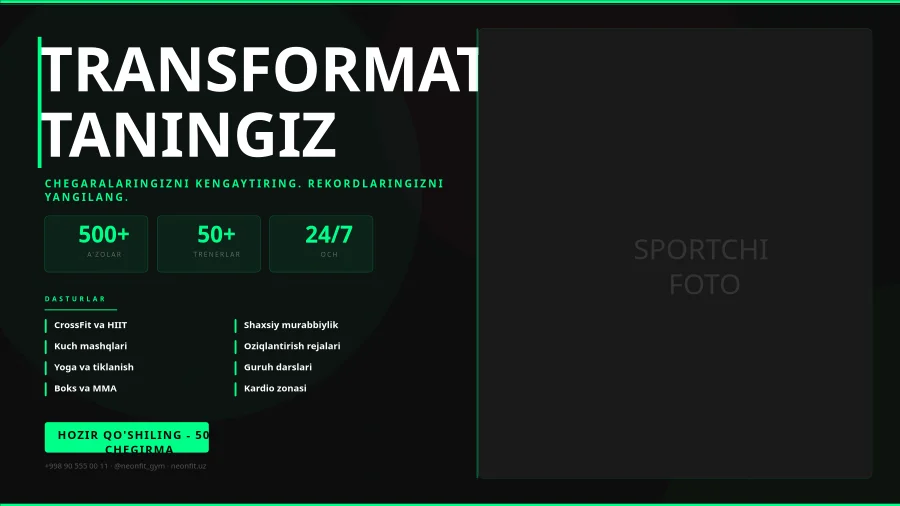 Neon Fitness Zal Posteri