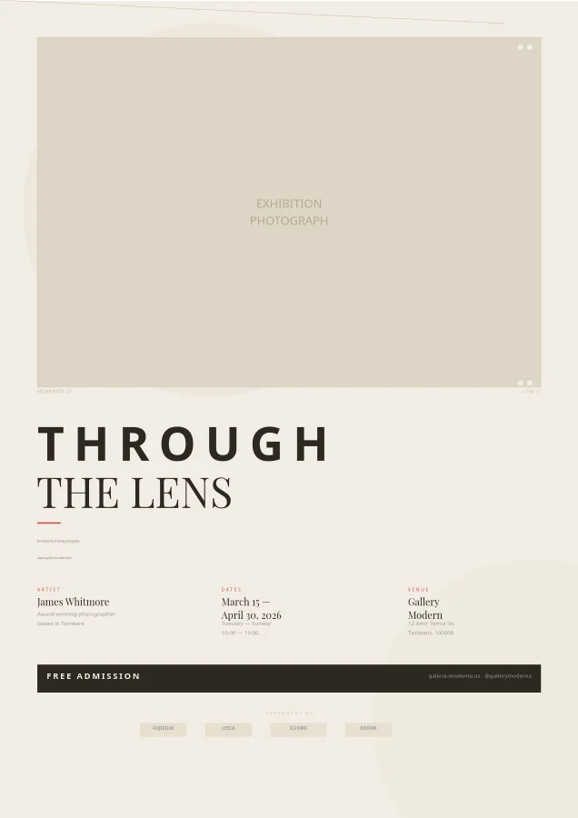 Vintage Film Photography Exhibition Poster