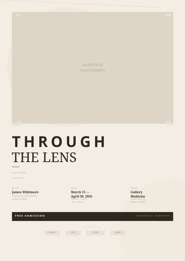 Vintage Film Photography Exhibition Poster