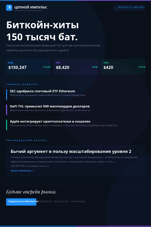 Еженедельный Крипто и Web3 Ньюслеттер