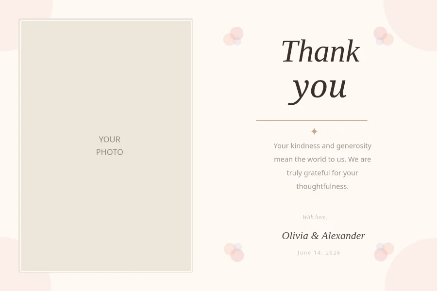 Floral Thank You Photo Card