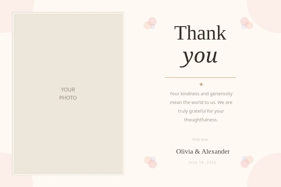 Floral Thank You Photo Card
