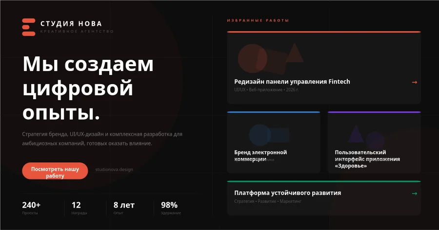 Пост-портфолио креативного агентства