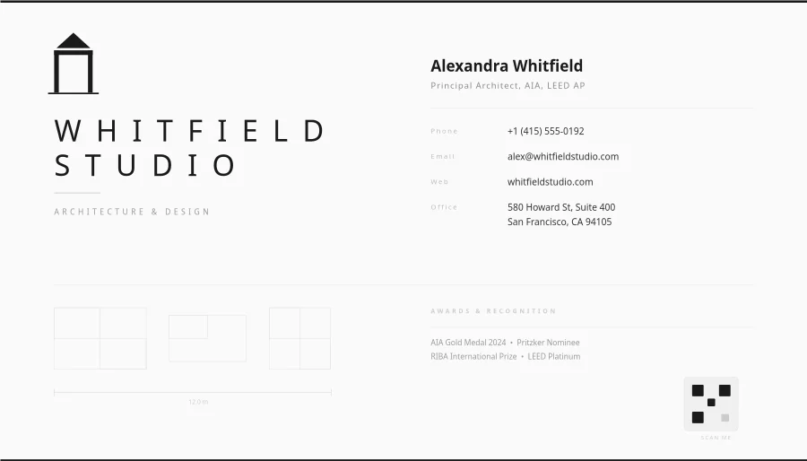 Minimalist Architect Business Card