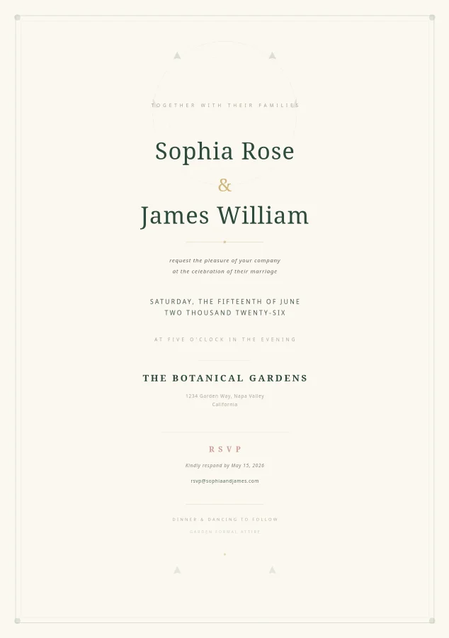 Ethereal Garden Wedding Invitation