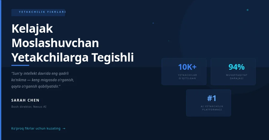 Yetakchilik fikrlari LinkedIn posti
