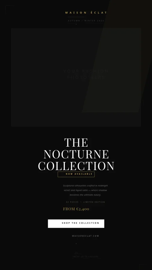 Haute Couture Fashion Drop Story