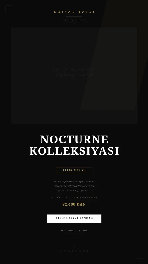 Haute Couture moda kolleksiyasi storis