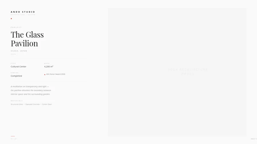 Minimal Architecture Portfolio Slide