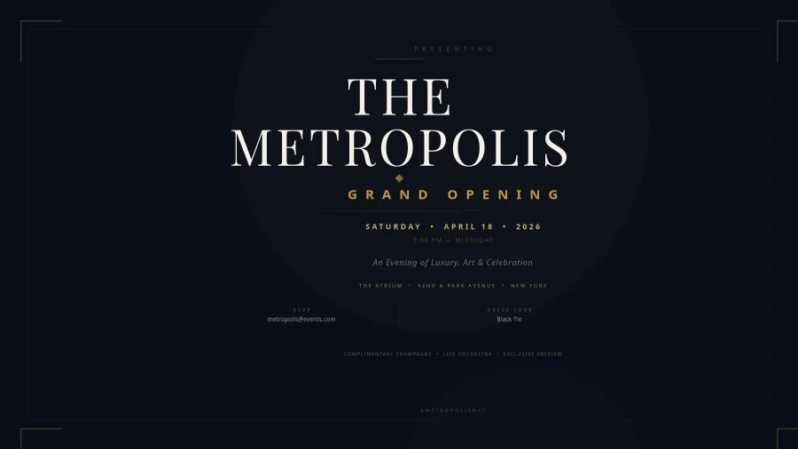 Metropolis Grand Opening Plakát