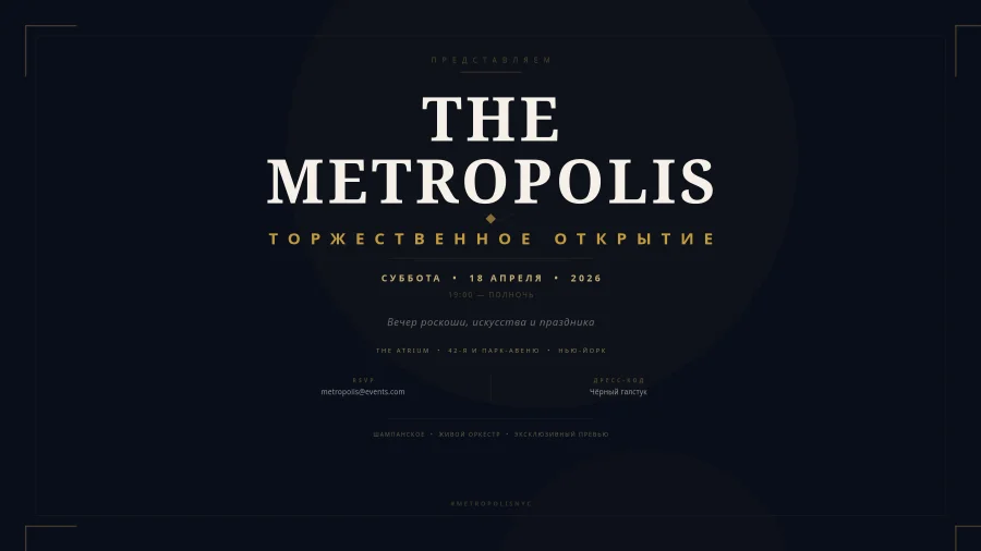 Постер торжественного открытия Метрополис
