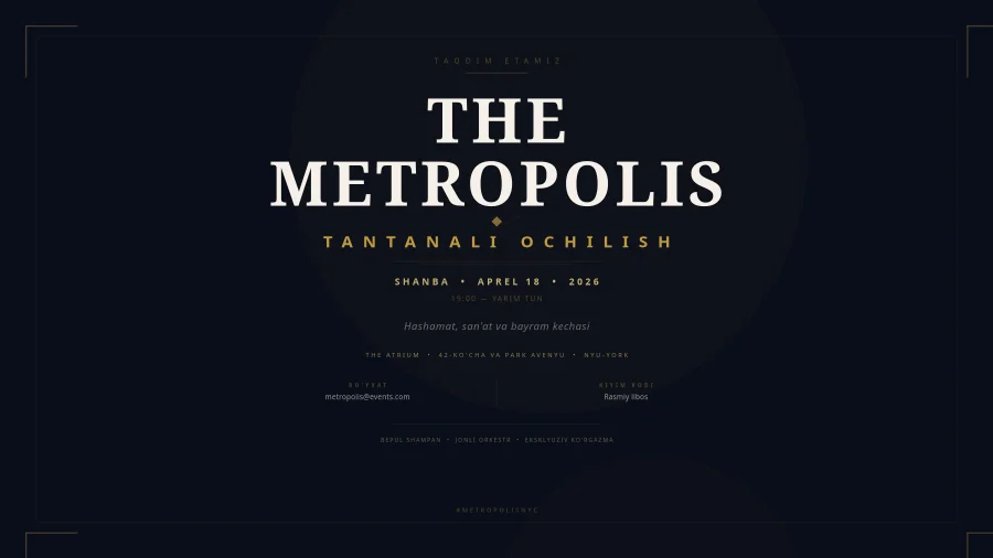 Metropolis tantanali ochilish posteri