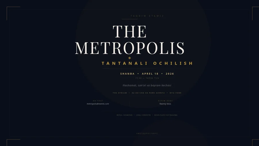 Metropolis tantanali ochilish posteri