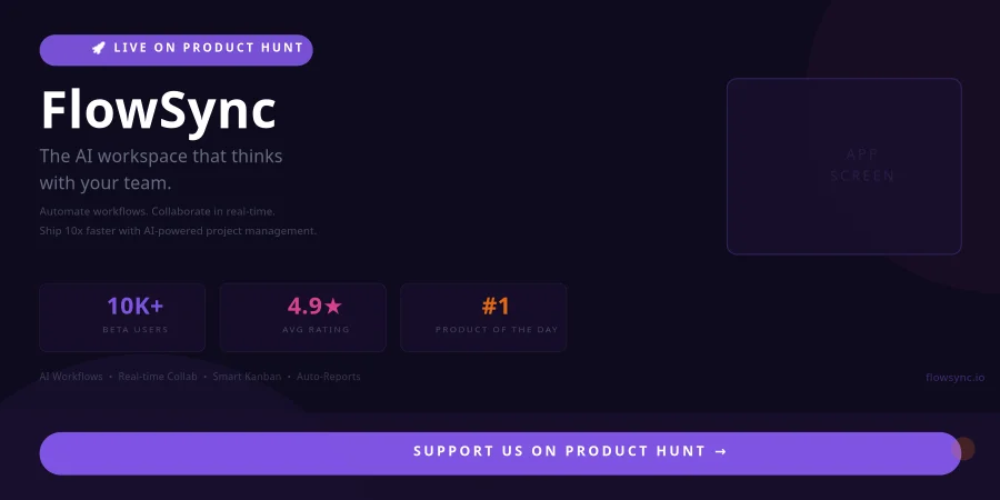 SaaS Product Hunt Launch Tweet