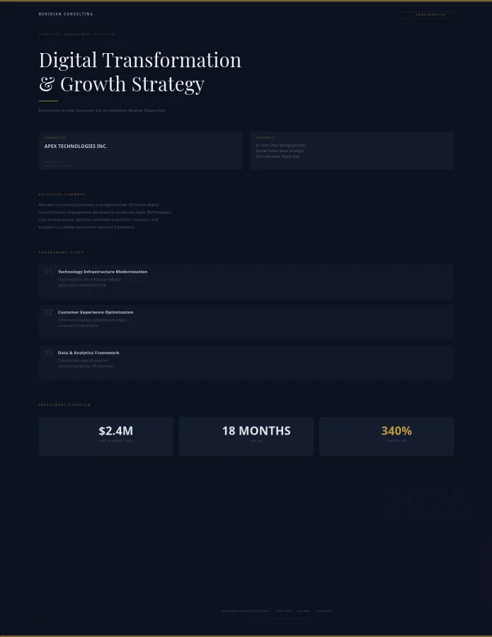 Executive Consulting Proposal