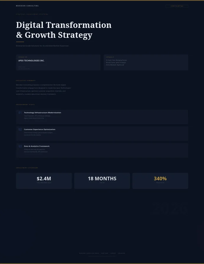 Executive Consulting Proposal