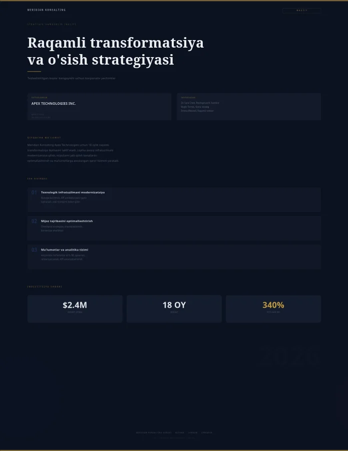Boshqaruv konsalting taklifi