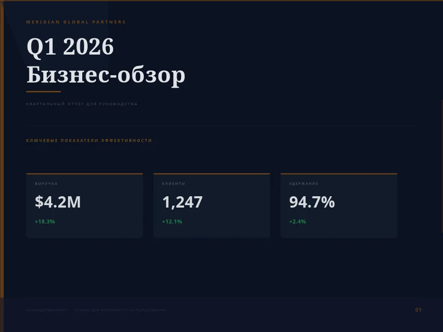 Квартальный бизнес-обзор для руководства