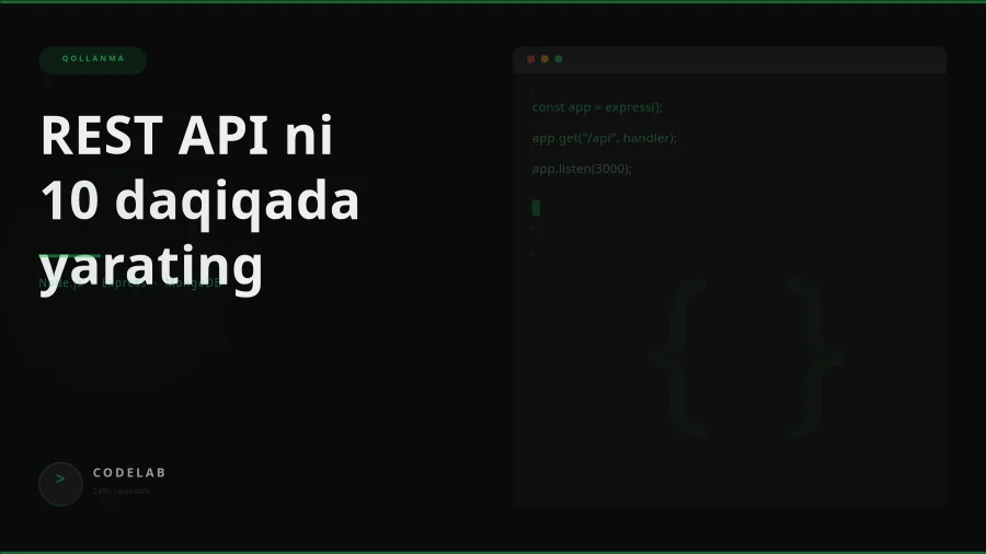 Qorong'u rejim kod qo'llanma eskizi