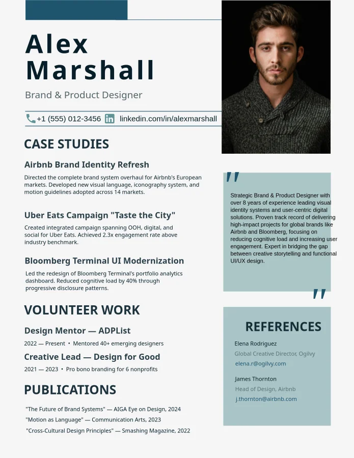 Creative Director Portfolio Resume