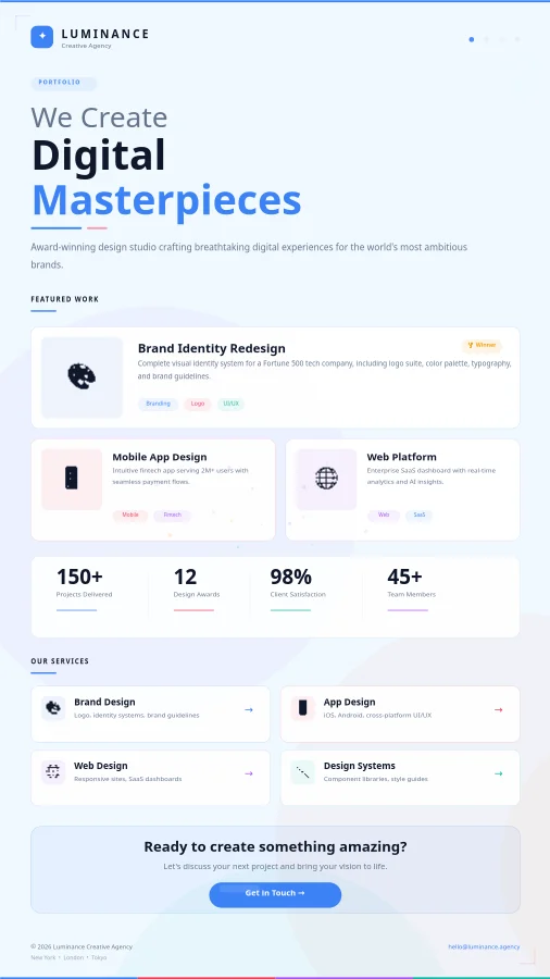 Luminance Креативное Агентство — Портфолио Постер