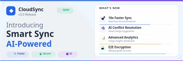 CloudSync v3.0-Produktaktualisierung – E-Mail-Header