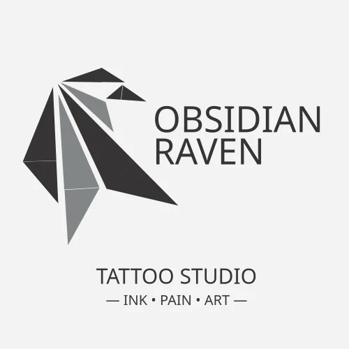 Obsidian Raven Tattoo Logo