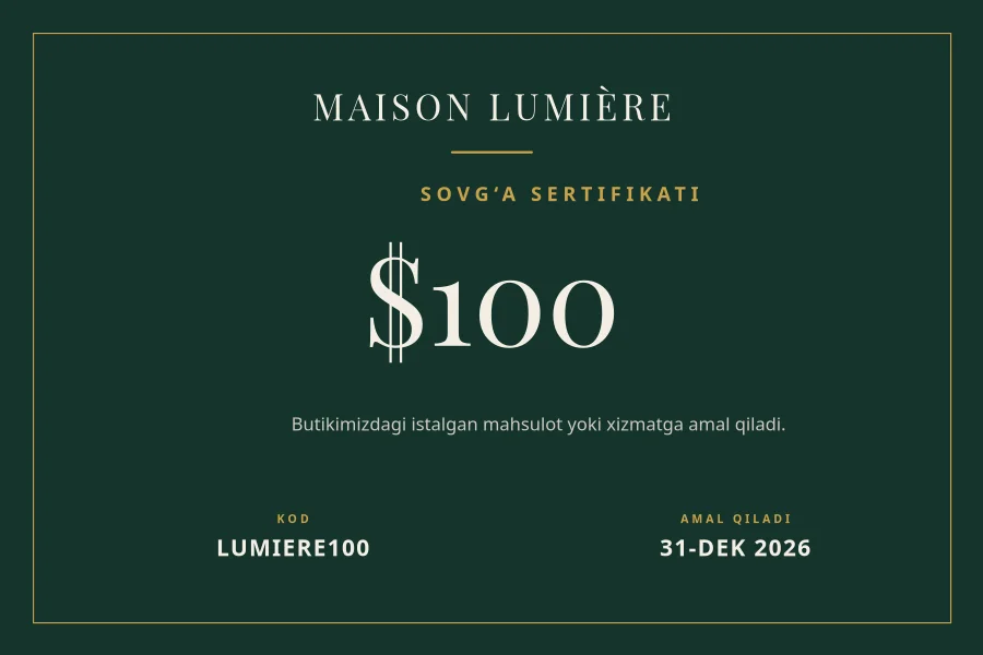 SOVG‘A SERTIFIKATI — Butik Forest & Gold